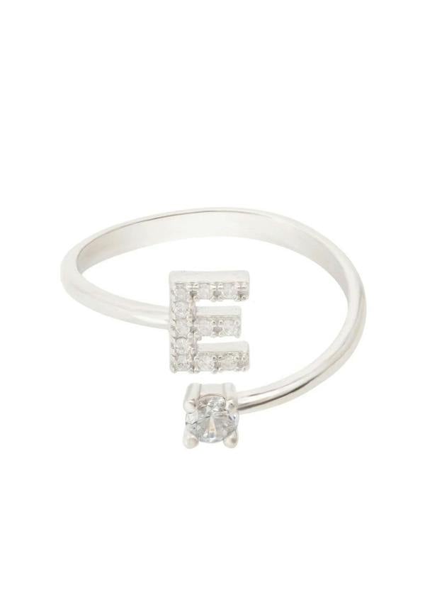 Initial Ring Silver E - LATELITA Rings