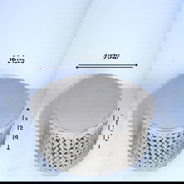 Petal Mango Wood Coffee Table - White