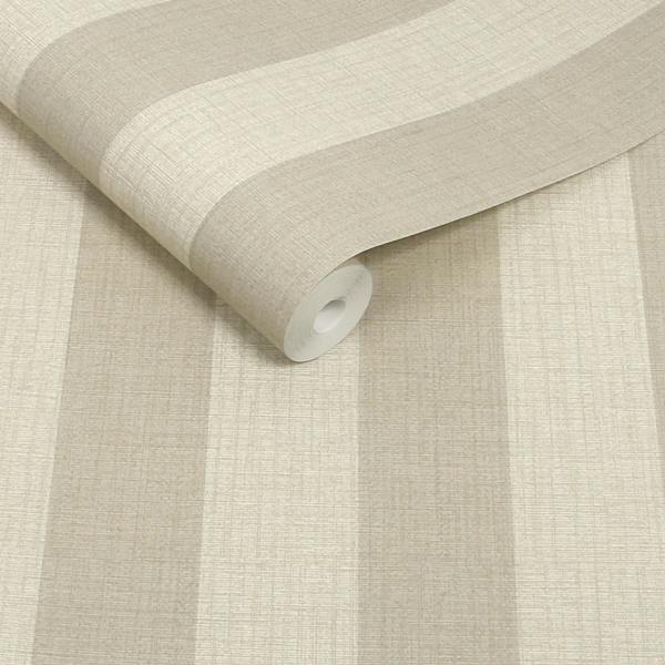 Next Warm Linen Stripe Wallpaper