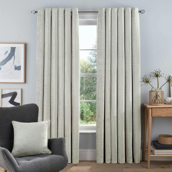 Smart Living Chenille Eyelet Curtain - Cream