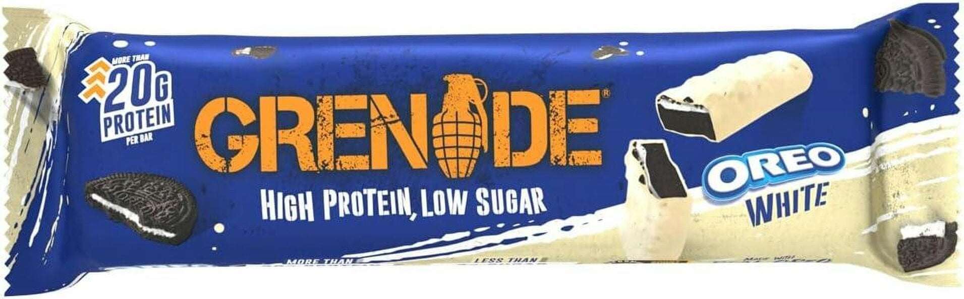 Grenade OREO White Protein Bar - High Protein, Low Sugar, 12 x 60 g
