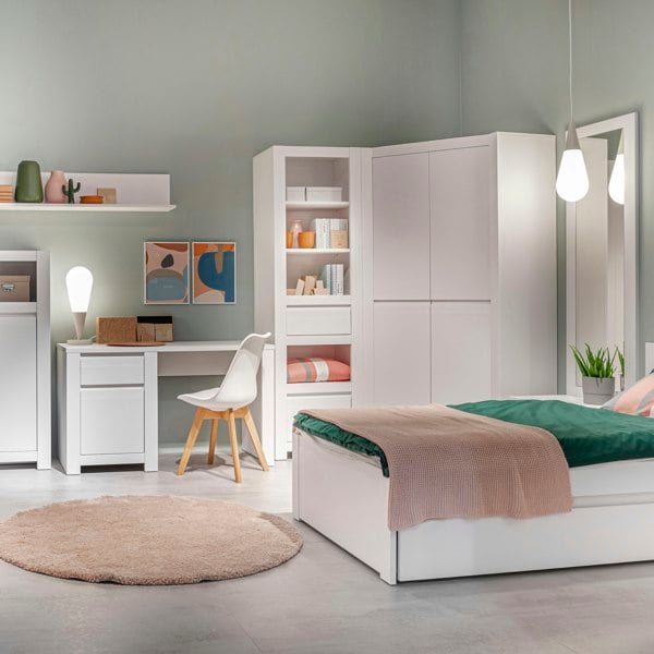 Furniture To Go Novi 2 Drawer Bookcase in Alpine White