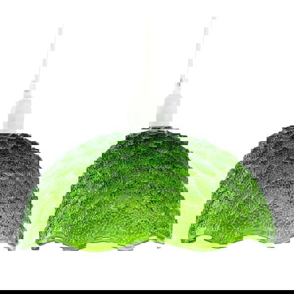 Tortoise Designed Emerald Green Glass Textured Ceiling Light Shade Image 5