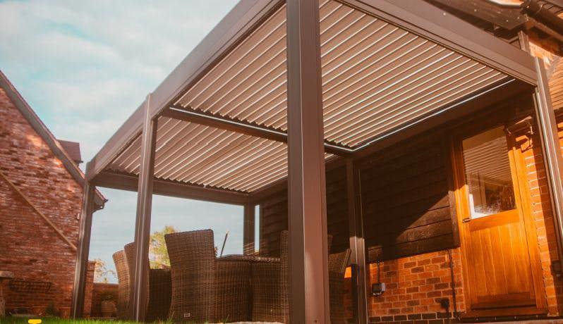 Ocean Designs Sagres 5m x 3m Wall Mounted Pergola