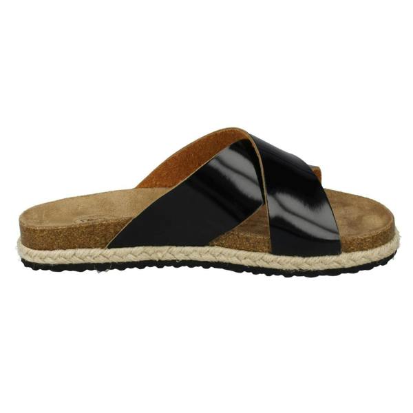 Spot On Ladies Spot On Cross Over Strap Mules