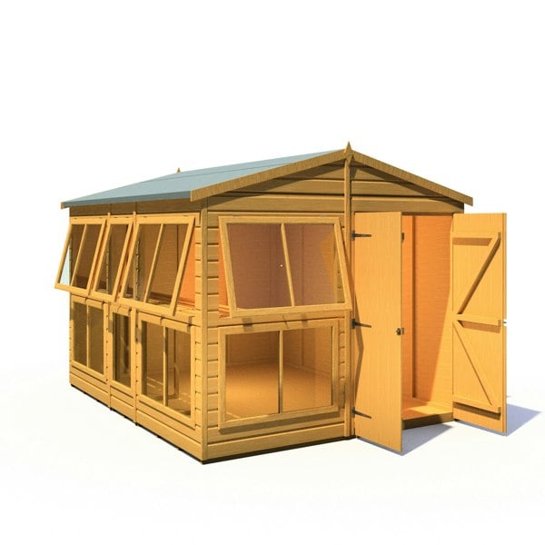 8x10 Sunhut Potting Shed with double doors - Best Shed