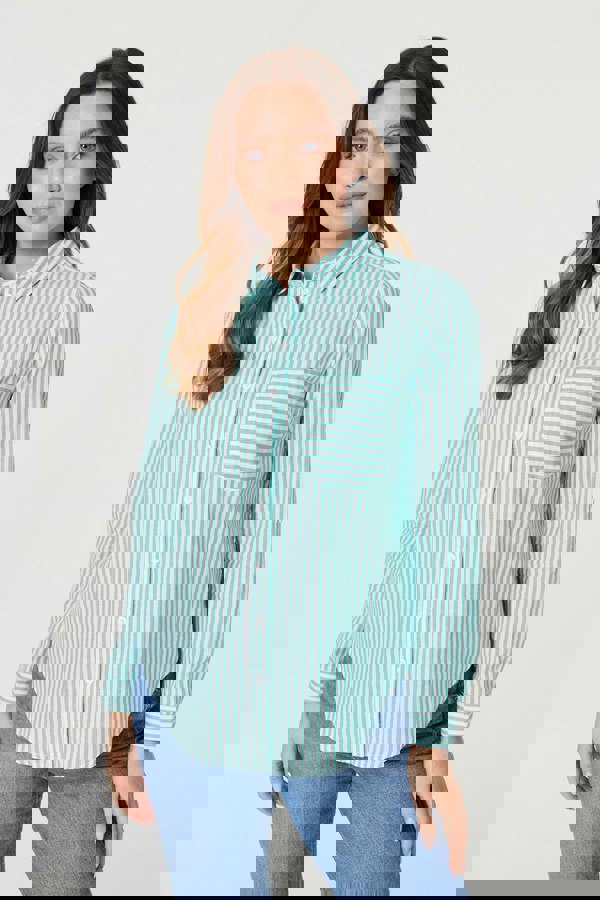 Green | Striped Long Sleeve Shirt