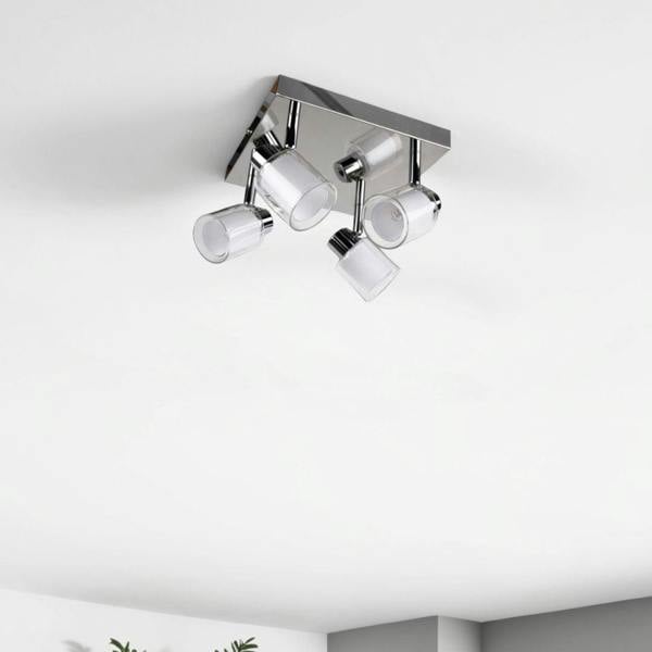 Pagazzi Lighting Jacey 4 Light Polished Chrome Ceiling Spotlight Plate
