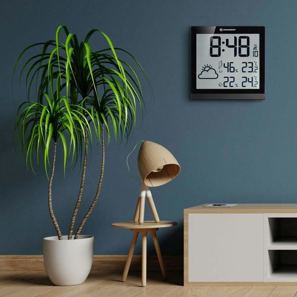 Bresser ClimaTemp JC LCD Weather Clock- Black