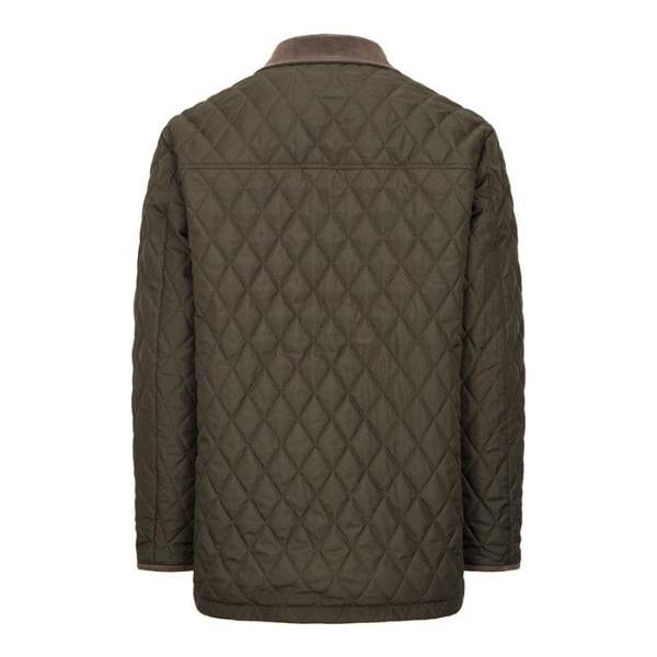 Hoggs of Fife Lochore gents quilted jacket back view lightweight country quilted jacket
