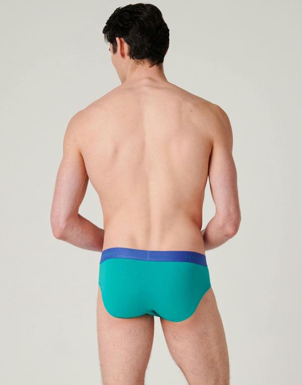 British Boxers Men's Cotton Brief – Blue Zinger