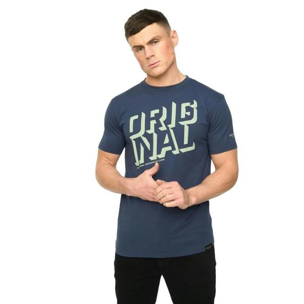 Crosshatch Mens Protrax Cotton T-Shirt - Navy - 