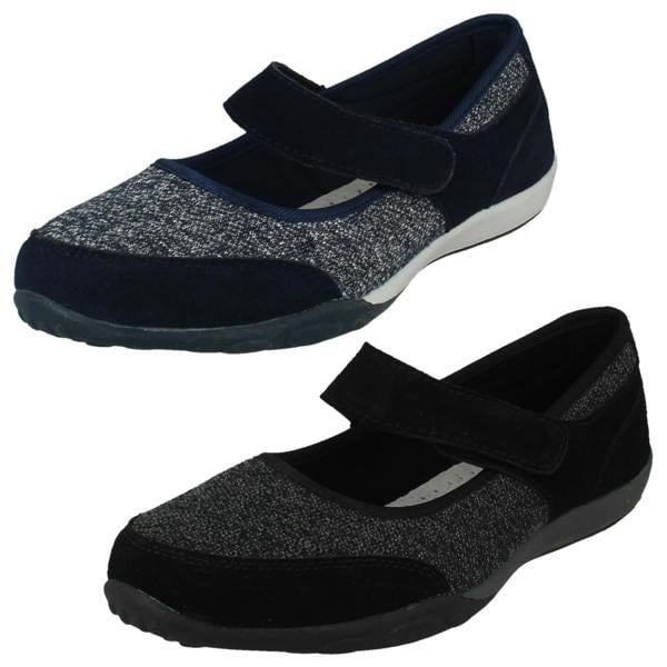 Down to Earth Ladies Down To Earth Casual Hook and Loop Shoes F80559