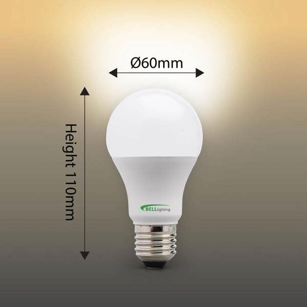 BELL Lighting E27 Edison Screw LED GLS 8.1W Energy Saving Light Bulbs