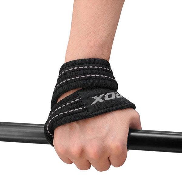 RDX Sports GYM LIFTING COTTON 8 STRAPS GRAY