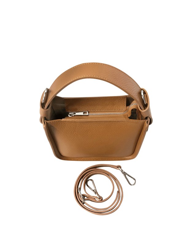 Le Parmentier Duplo Small Top Handle bag - Cognac