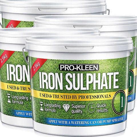 ProKleen Pro-Kleen Iron Sulphate 10KG PREMIUM Ferrous Pure Lawn Tonic- Lawn Conditioner and Turf Hardener. Damp Grade