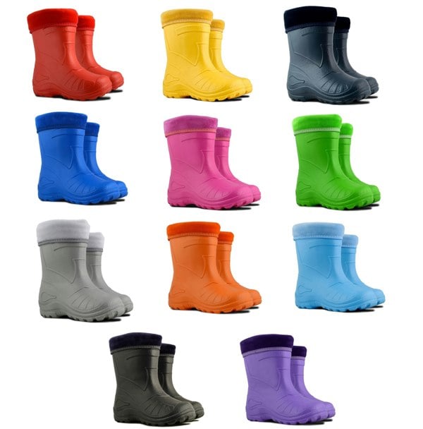 Gordano 050 Ultra Light EVA Kids Girls Wellies for Rain & Snow, Warm Liners