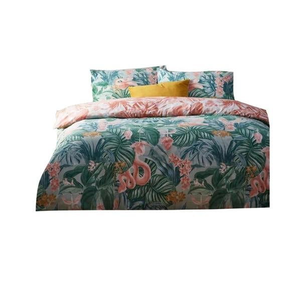 Furn Medinilla Tropical Duvet Cover Set - Sage/Blush