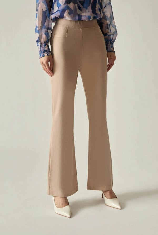 James Lakeland Beige Bootleg Trousers