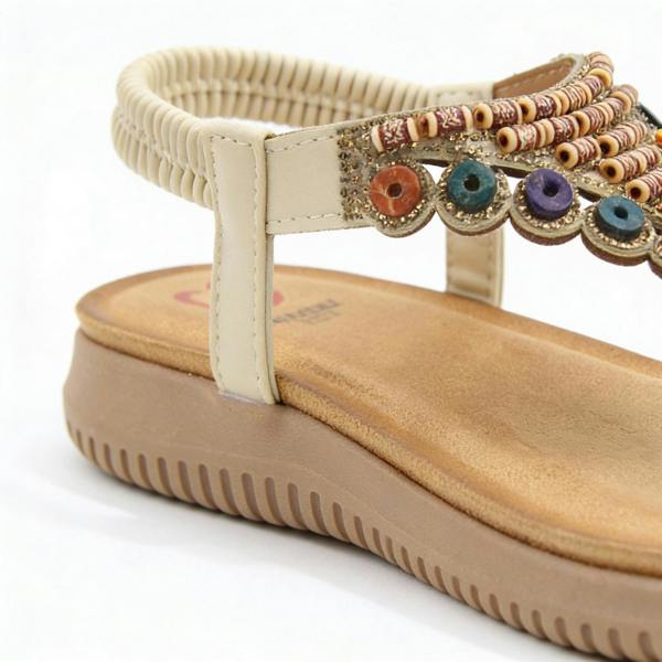 Heavenly Feet RADIANCE Toe-Post Sandals   in  Light Brown