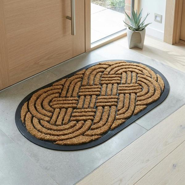Garden Greatness Celtic Knot Coir Rubber Scraper Doormat