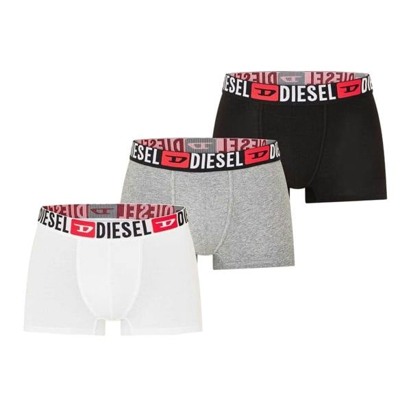 Diesel Mens Umbx-Damien Briefs (Pack of 3) - Black/Green/White - 
