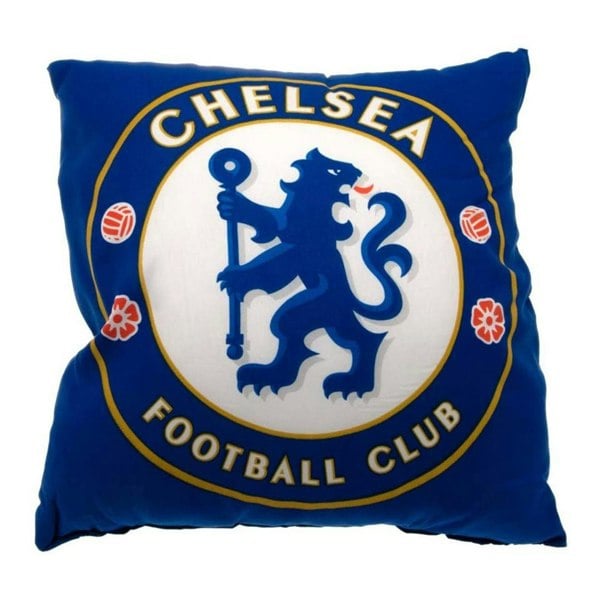 Chelsea FC Official Football Crest Cushion - Blue/White