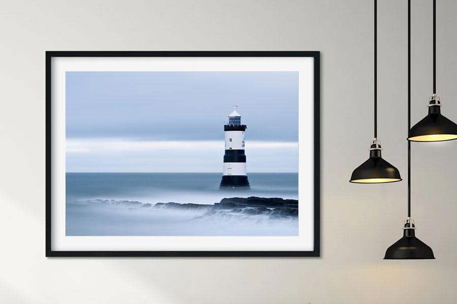 Penmon point lighthouse wales art print