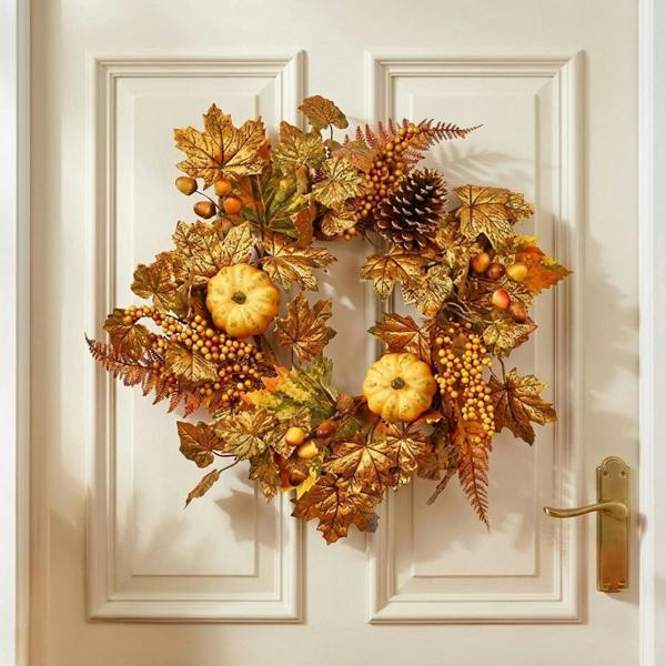 Garden Greatness Decorative Autumn Cones and Berries Wreath