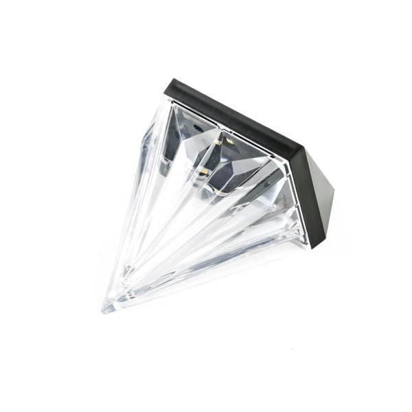 Gardenwize Pack of 4 Solar Fence Lights – Diamond LED Wall Lights