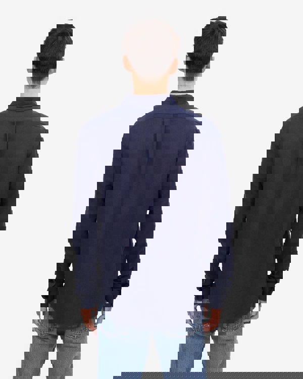 Colorful Standard Mens Organic Flannel Shirt - Navy Blue