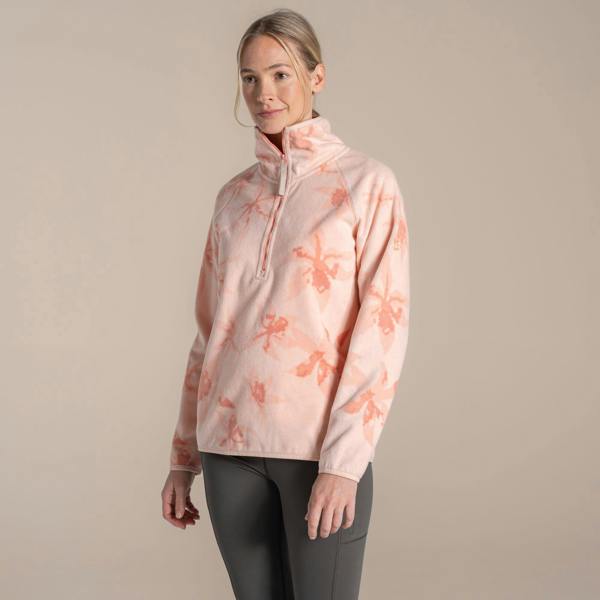 Craghoppers Womens/Ladies Reedmace National Trust Half Zip Fleece Top - Sherbert Dip - 