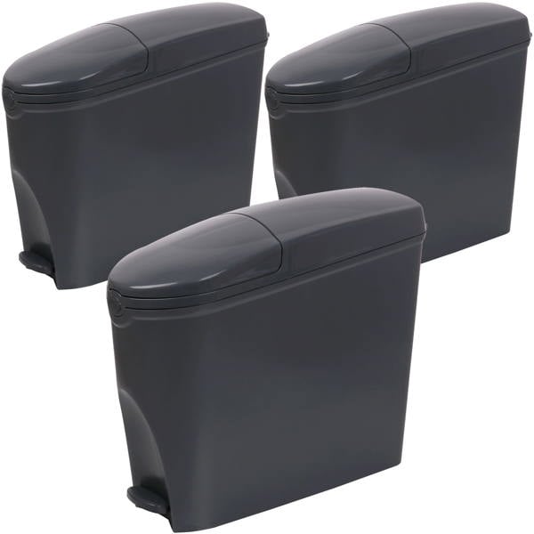 ProWashroom Pro Washroom Sanitary Bin 20L x3 Hygienic Disposal Pedal Bins Baby Hygiene Products
