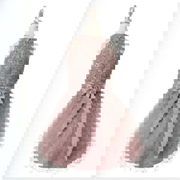 Clara short beaded Party Dress in mauve 