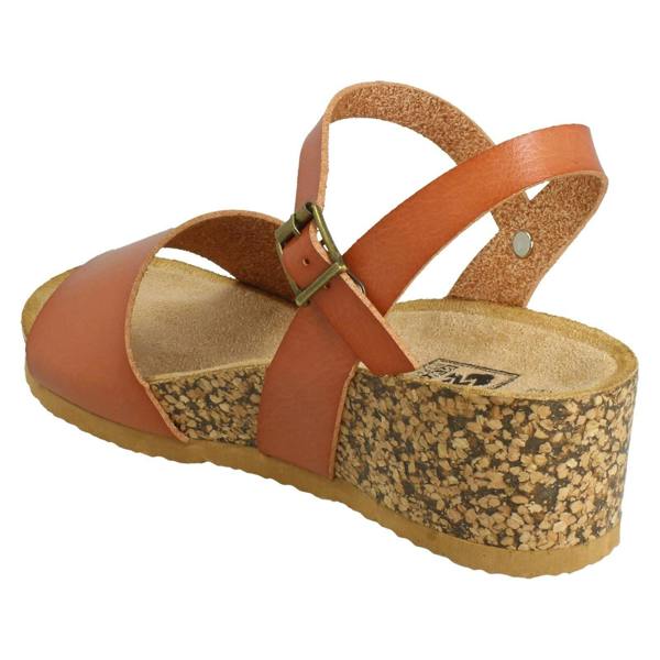 Down to Earth Ladies Down To Earth Wedge Heeled Summer Sandals F12088