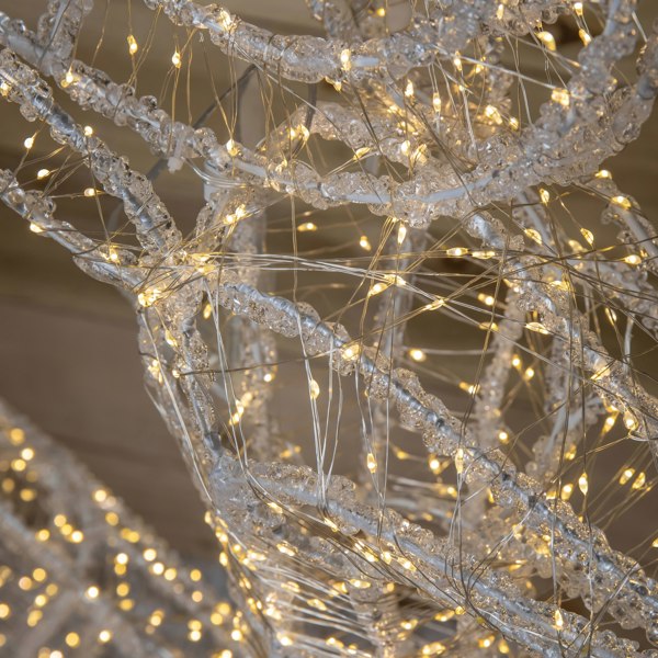 Samuel Alexander 1.03m Light up Acrylic Christmas Reindeer Decoration with 1040 Warm White LEDs