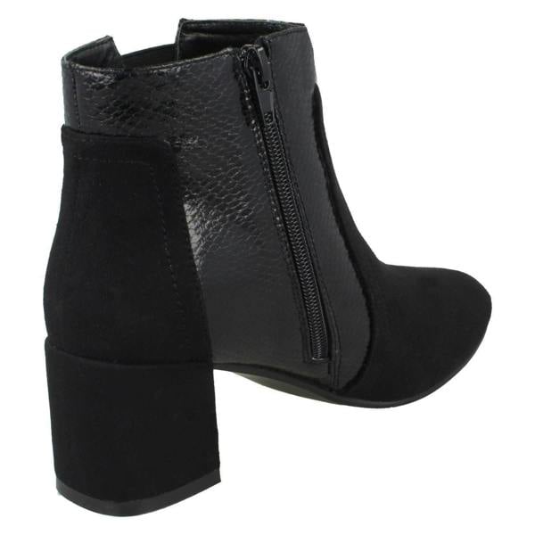 Spot On Ladies Spot On Chunky Heel Ankle Boots F51138