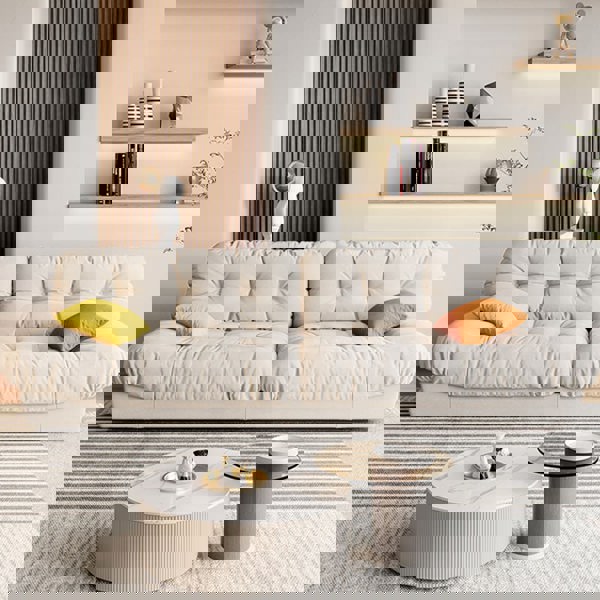 Hudson Soft Two Seater, Three Seater, Four Seater Sofa, Cream-Rit Concept-Rit Concept