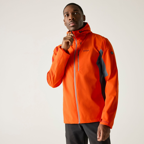 Regatta Mens Birchdale II Waterproof Jacket - Rusty Orange/Dark Storm