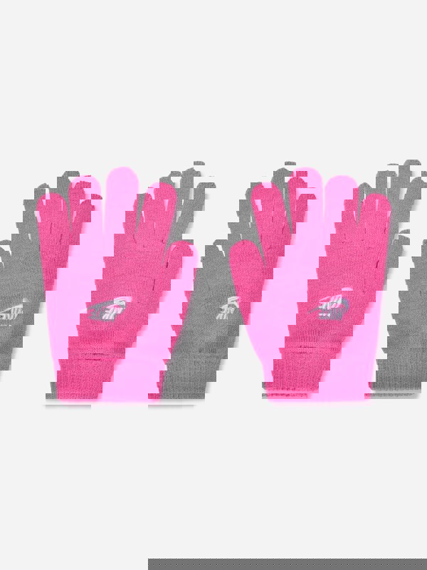 Nike Girls Futura Beanie Hat And Gloves Set in Pink