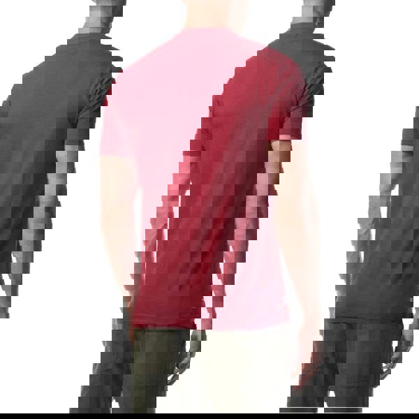 Aquascutum Active Beach Basic Big Logo T-Shirt Bordeaux Burgundy T-Shirt XS