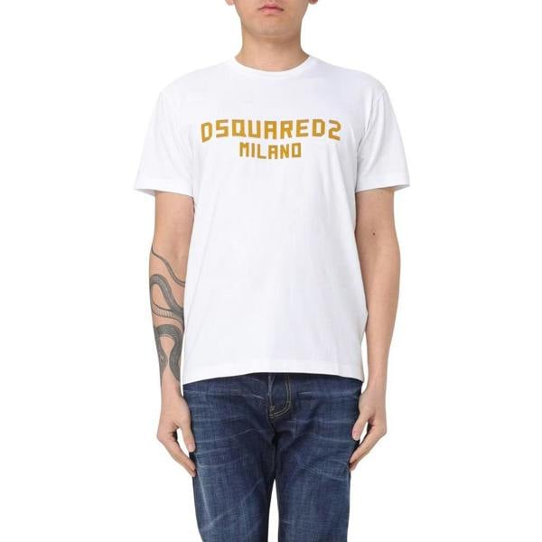 DSquared2 Mens Milano Cotton T-Shirt - White - 