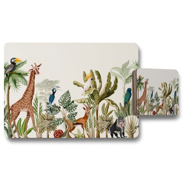 Benjamin Tate Design Tropical Animals (Placemat & Coaster Set)