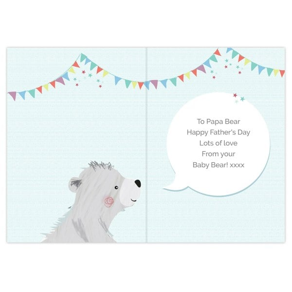 Personalised Memento Company Personalised Daddy Bear Card