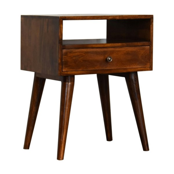 Artisan Furniture Solid Wood Modern Chestnut Solid Wood Bedside