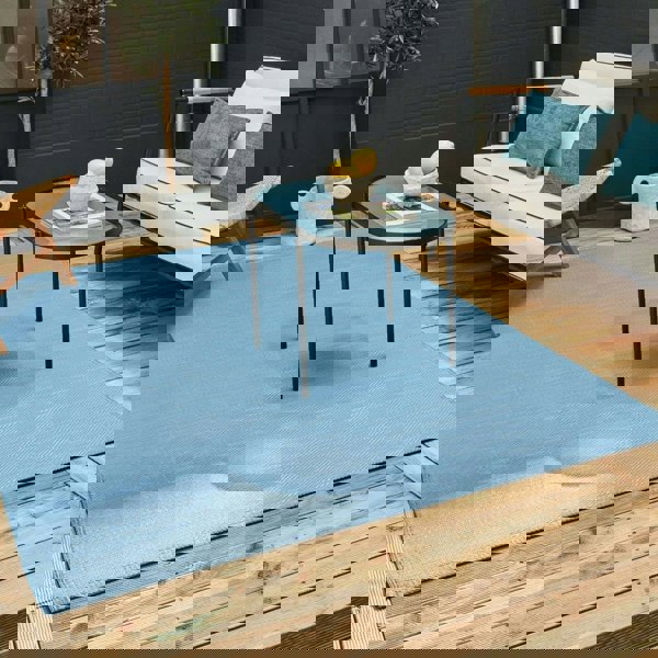 Urban Outdoor Rug Blue | Geometric Design | The Rugs