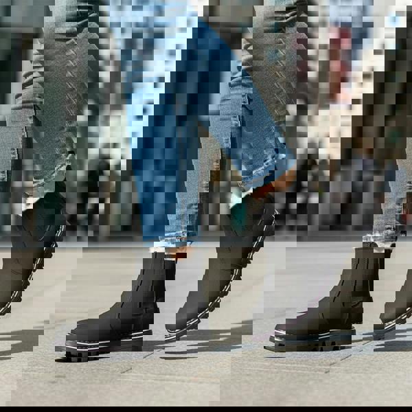 VIVA Polar Womens Chelsea Winter Boots - Faux Fur Lined Nubuck Ankle Boots