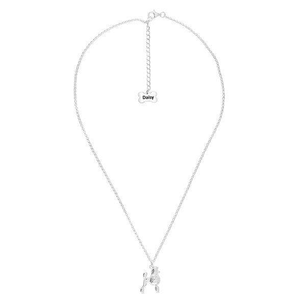 Poodle Silver Necklace - Personalised - MYLEE London