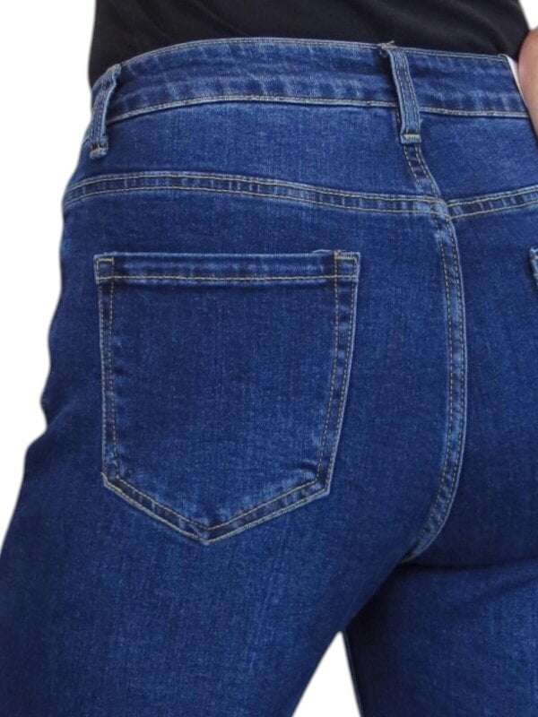 Paulo Due Women's High Waist Wide Straight Leg Stretch Jeans